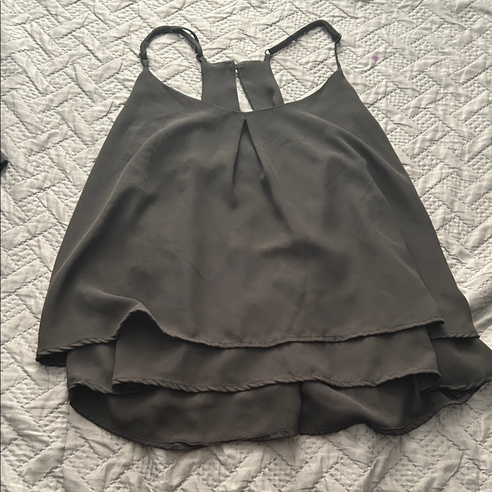 Ambiance Black Layered Camisole Top